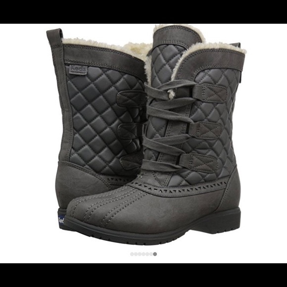 KEDS Gray Snow Day Boots - Picture 1 of 7